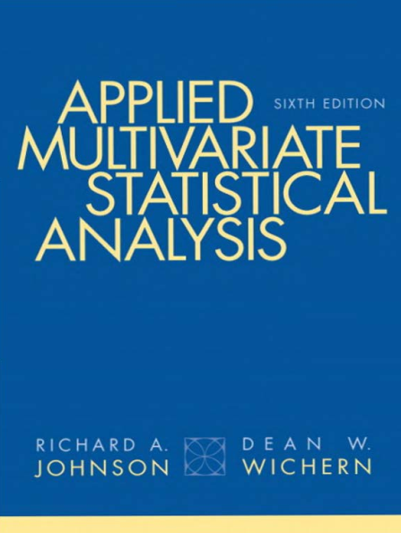 Applied Multivariate Statistical Analysis