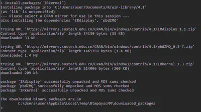 Installing IRkernal